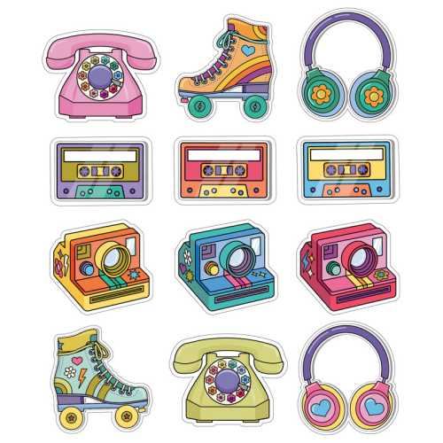 Retro Remix Cutouts, Pack of 36