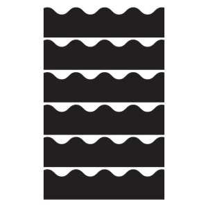 Black Scalloped Border, 39 Feet Per Pack, 6 Packs