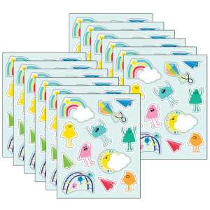 Happy Place Shape Stickers, 72 Per Pack, 12 Packs
