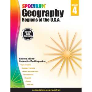 Spectrum&reg; Geography: Regions of the U.S.A., Grade 4