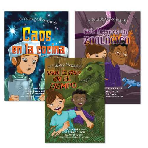 Paisley Atoms Spanish STEM Chapter Book Set, 3 Books