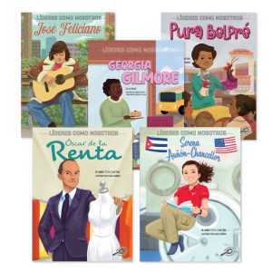 Spanish Biography Paperback Book Set, Leaders Like Us, 5 Books