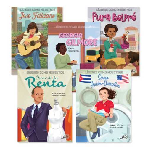 Spanish Biography Paperback Book Set, Leaders Like Us, 5 Books