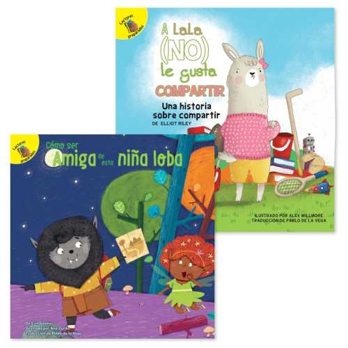 Spanish Friendship & Sharing Social Skills Book Set, 2 Books