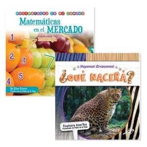 Spanish Math & Mammals Science Book Set, 2 Books