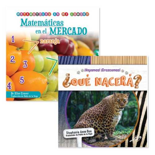 Spanish Math & Mammals Science Book Set, 2 Books