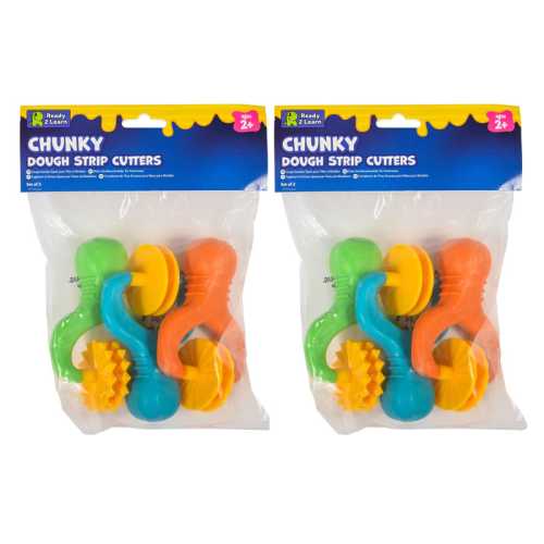 Chunky Dough Strip Cutters, 3 Per Set, 2 Sets