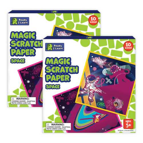 Magic Scratch Paper, Space, 10 Per Pack, 2 Packs