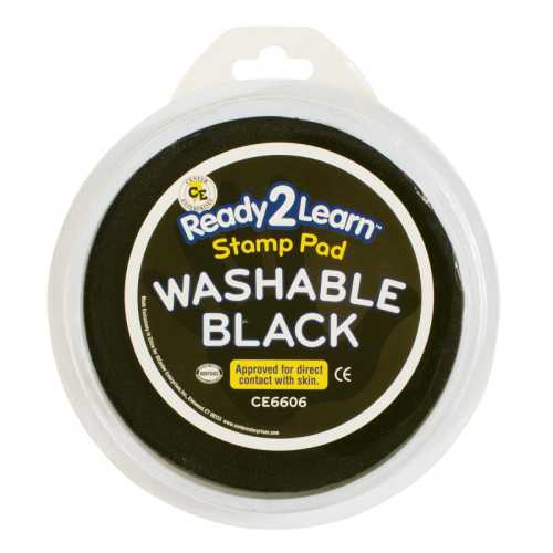 Jumbo Circular Washable Stamp Pad - Black - 5.75