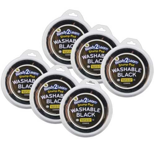 Jumbo Circular Washable Stamp Pad - Black - 5.75