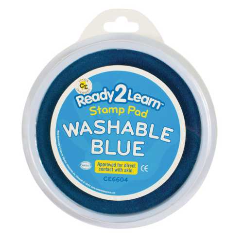 Jumbo Circular Washable Stamp Pad - Blue - 5.75