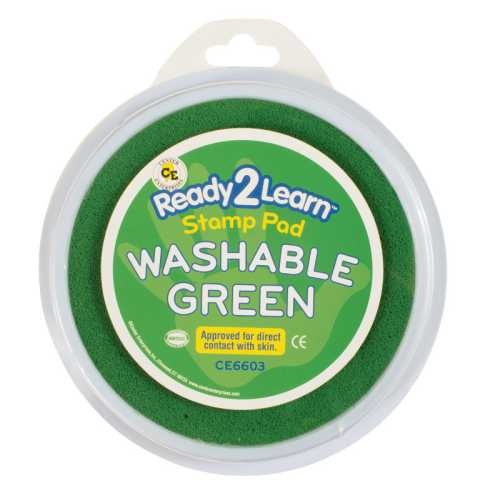 Jumbo Circular Washable Stamp Pad - Green - 5.75