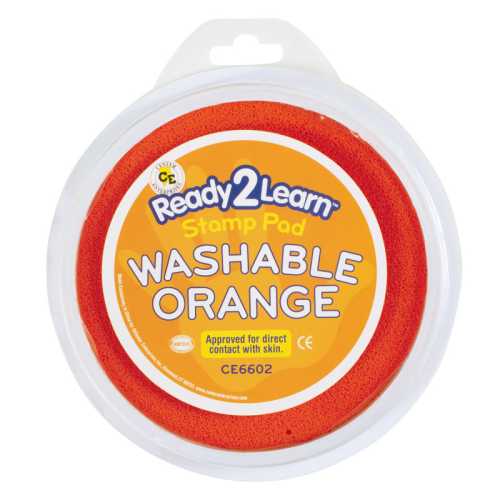 Jumbo Circular Washable Stamp Pad - Orange - 5.75
