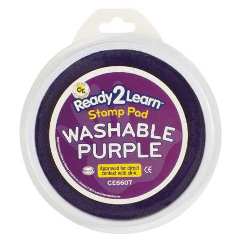 Jumbo Circular Washable Stamp Pad - Purple - 5.75