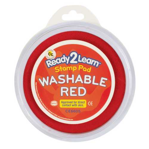 Jumbo Circular Washable Stamp Pad - Red - 5.75