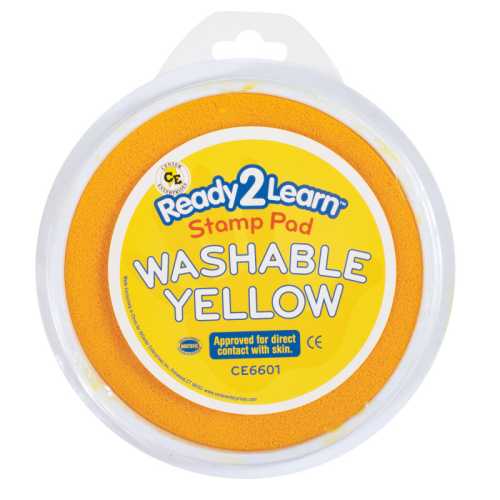 Jumbo Circular Washable Stamp Pad - Yellow - 5.75