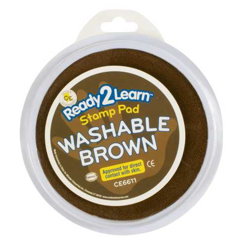 Jumbo Circular Washable Stamp Pad - Brown - 5.75
