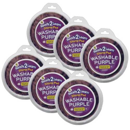 Jumbo Circular Washable Stamp Pad - Purple - 5.75