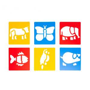 Animal Stencils, Plastic, 6 Count