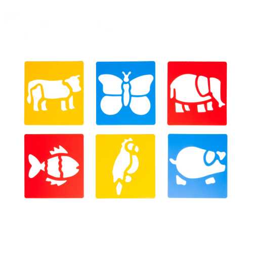 Animal Stencils, Plastic, 6 Count