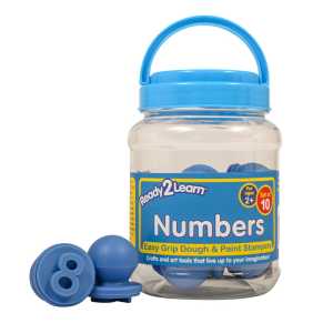 Easy Grip Dough and Paint Stampers, Numbers, Set of 10