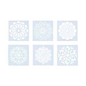Mandala Stencils, Plastic, 6 Count