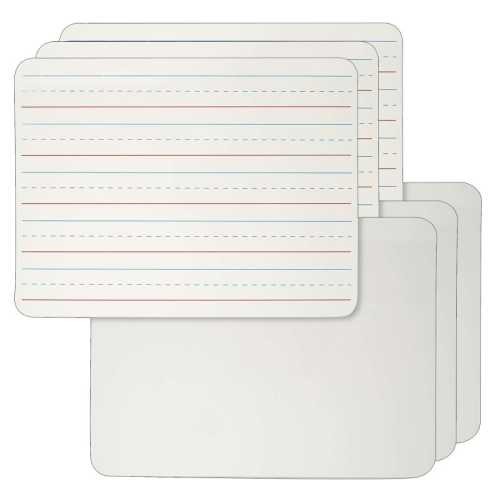 Dry Erase Board, 2-Sided Lined/Plain, 9