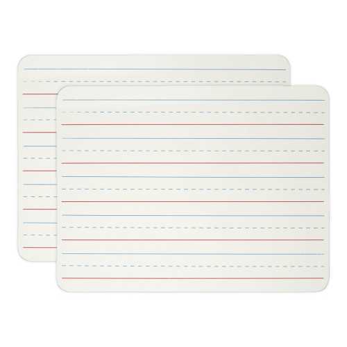 Dry Erase Board, Two-Sided Lined/Plain, 9