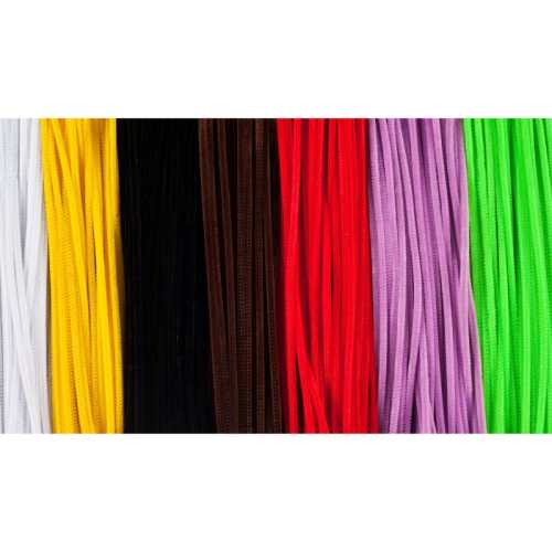Chenille Stem Class Pack, 4 mm x 6 Inch, Assorted Colors, 1000 Per Classpack, 3 Packs