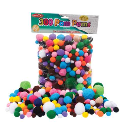 Creative Arts&trade; Pom-Poms, Assorted Sizes/Colors, Bag of 300