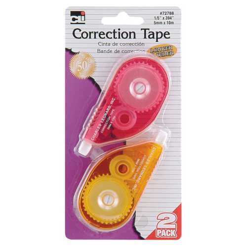 Correction Tape, Assorted Color Cases, 1/5