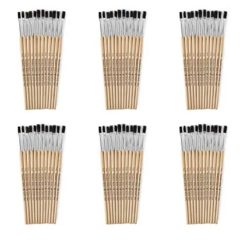 Flat Tip Paint Brushes, 1/4