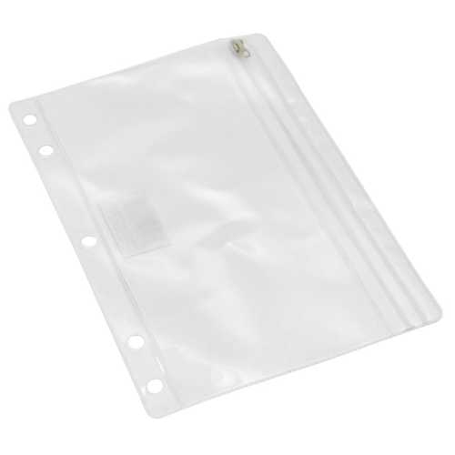 2-Pocket Pencil Pouch, Clear, 10