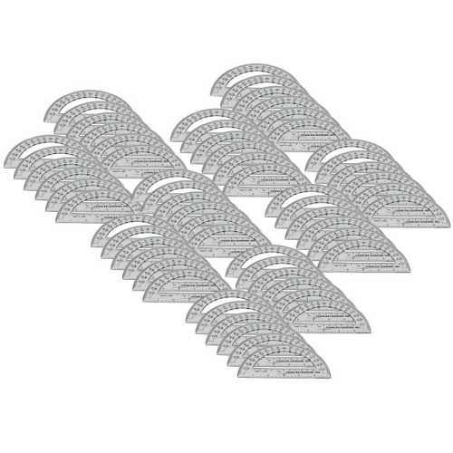 Protractor Plastic, 6-Inch, 12 Per Pack, 5 Packs