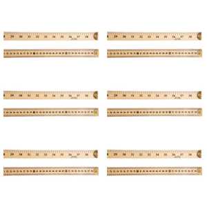 Meter Stick Ruler with Metal End, Pack of 6