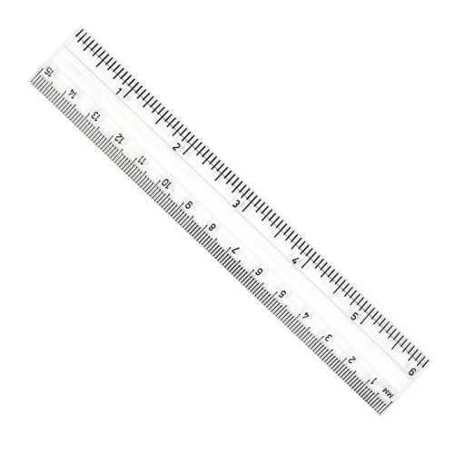 Double Bevel Plastic Ruler, 6