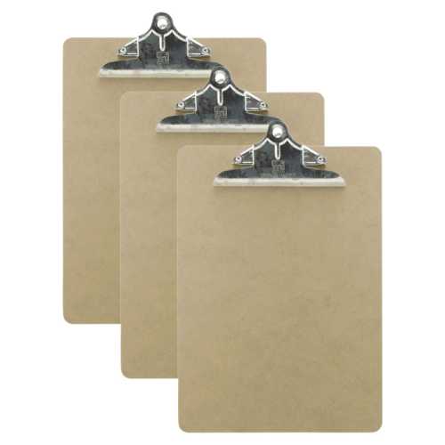 Hardwood Clipboard, Letter Size, Pack of 3