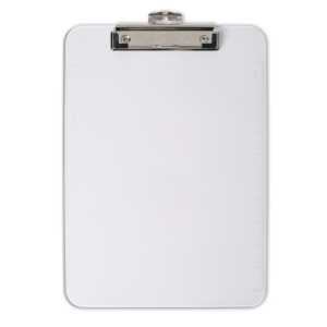 Plastic Clipboard, Clear, 1 Count