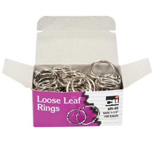 Loose Leaf Book Rings, 1-1/2