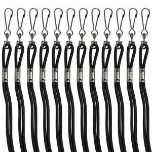 Lanyards, Black, Pack of 12