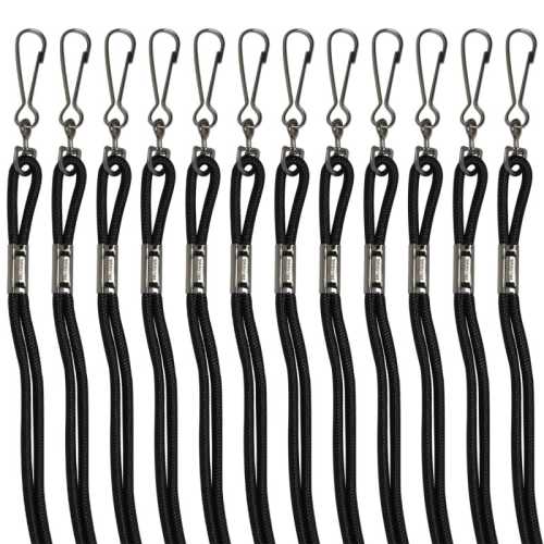 Lanyards, Black, Pack of 12