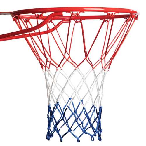 4mm Economy Basketball Net, Red/White/Blue