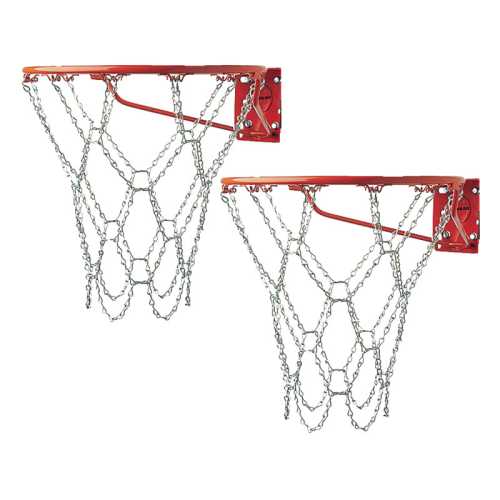 Steel Chain Basketball Net, Pack of 2