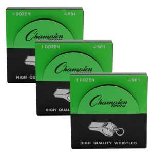 Medium Weight Metal Whistle, 12 Per Pack, 3 Packs