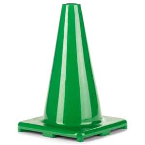 Hi-Visibility Flexible Vinyl Cone, Weighted, 12", Green
