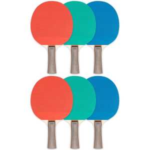 Rubber Face Table Tennis Paddle, 5-Ply, Pack of 6