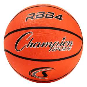 Intermediate Rubber Basketball, Size 6, Orange