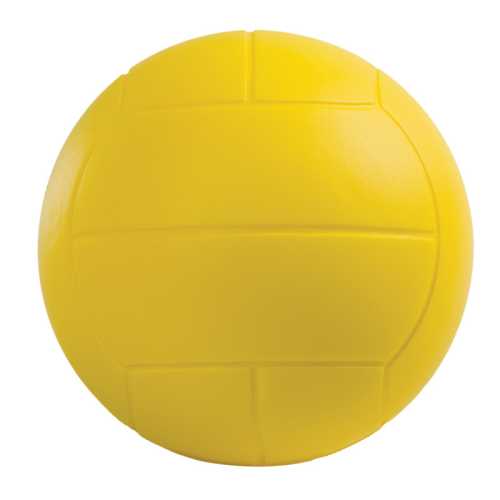 Coated Hi Density Foam Volleyball, Yellow