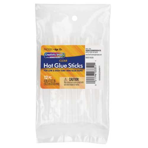 Hot Glue Sticks, Clear, 4