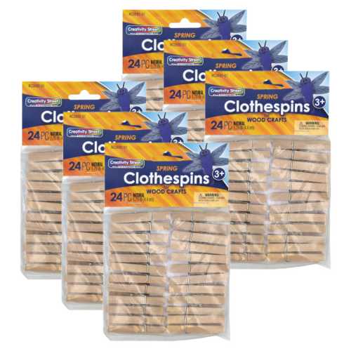 Spring Clothespins, Natural, 1.75